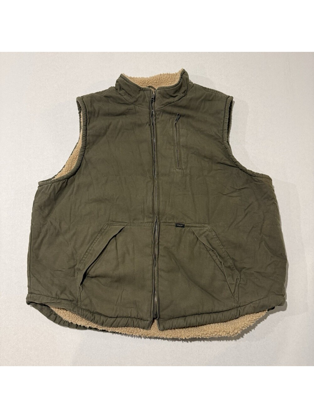 Lee Premium Select Sherpa Lined Canvas Workwear Vest Size 2XL Men’s